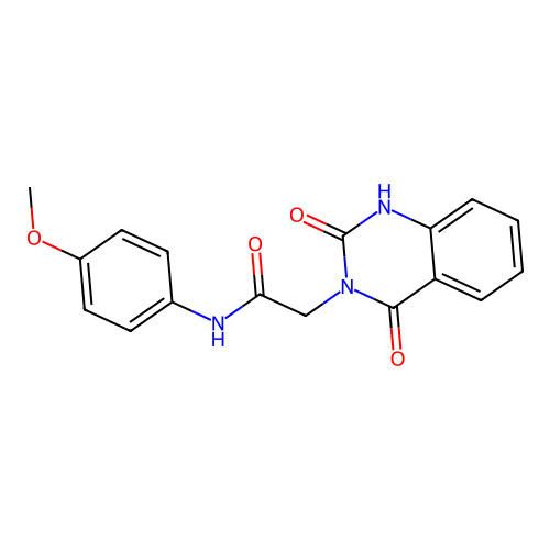 2-(2-hydroxy-4-oxoquinazolin-3(4H)-yl)-N-(4-methoxyphenyl)acetamide structure