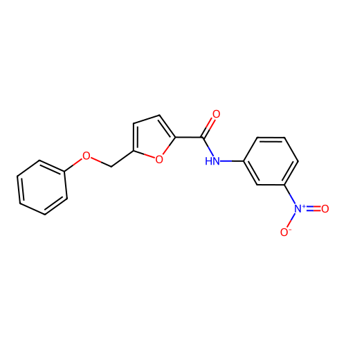 N-(3-nitrophenyl)-5-(phenoxymethyl)furan-2-carboxamide structure