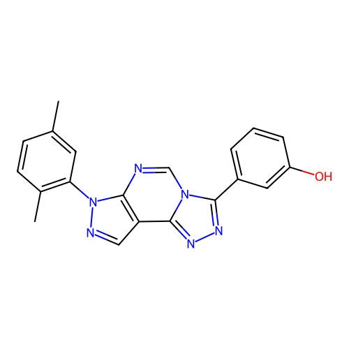 3-(7-(2,5-dimethylphenyl)-7H-pyrazolo[4,3-e][1,2,4]triazolo[4,3-c]pyrimidin-3-yl)phenol structure
