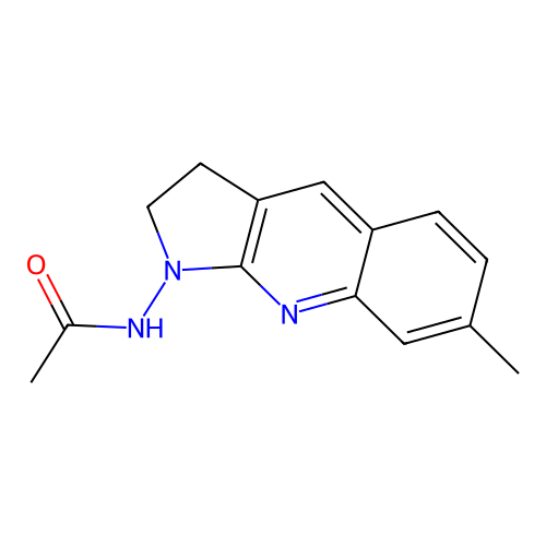 N-(7-methyl-2,3-dihydro-1H-pyrrolo[2,3-b]quinolin-1-yl)acetamide structure