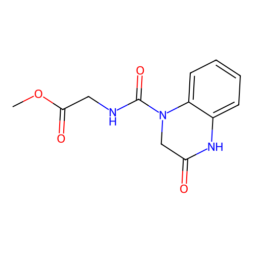 methyl N-[(3-hydroxyquinoxalin-1(2H)-yl)carbonyl]glycinate structure