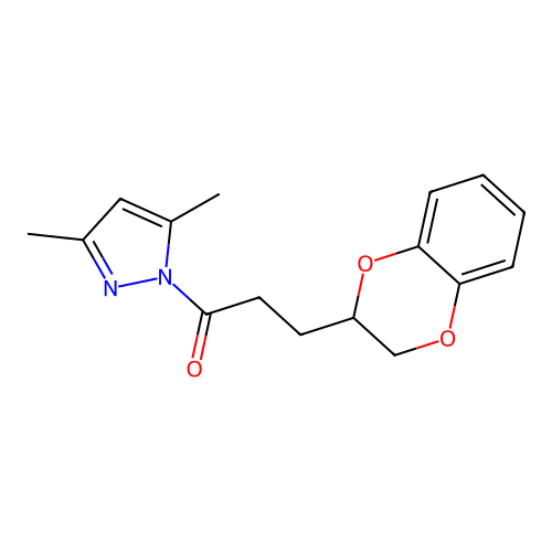 3-(2,3-Dihydro-1,4-benzodioxin-3-yl)-1-(3,5-dimethylpyrazol-1-yl)propan-1-one structure