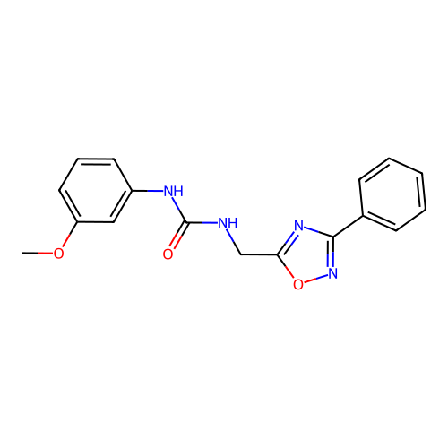 1-(3-Methoxyphenyl)-3-[(3-phenyl-1,2,4-oxadiazol-5-yl)methyl]urea structure