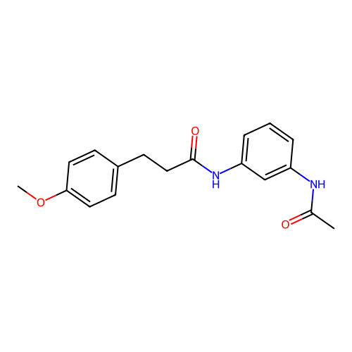 N-[3-(acetylamino)phenyl]-3-(4-methoxyphenyl)propanamide structure