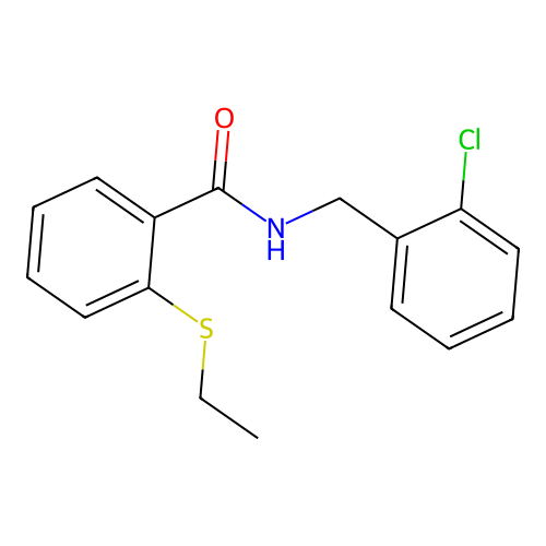 N-(2-chlorobenzyl)-2-(ethylsulfanyl)benzamide structure