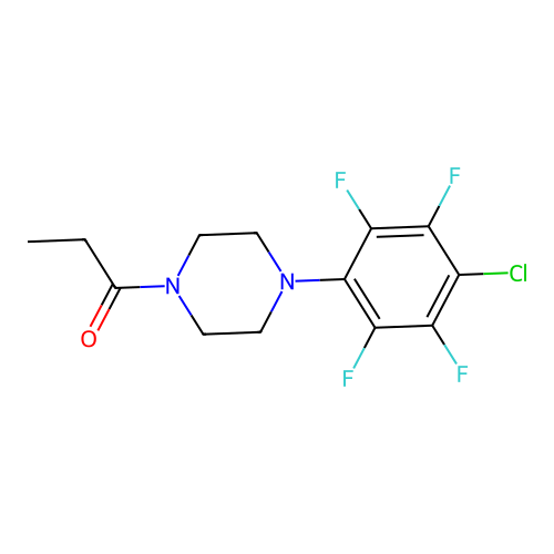 1-[4-(4-Chloro-2,3,5,6-tetrafluorophenyl)piperazin-1-yl]propan-1-one structure