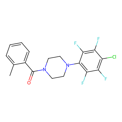 [4-(4-Chloro-2,3,5,6-tetrafluorophenyl)piperazin-1-yl](2-methylphenyl)methanone structure