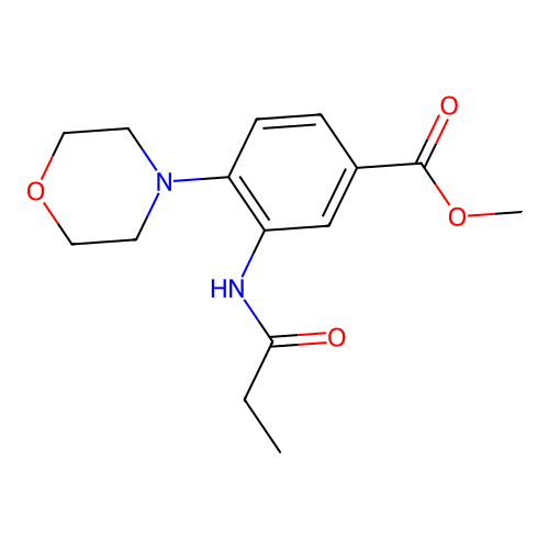 Methyl 4-(morpholin-4-yl)-3-(propanoylamino)benzoate structure