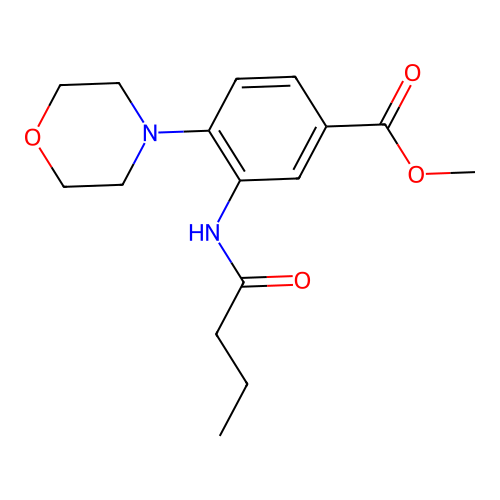 Methyl 3-(butanoylamino)-4-morpholin-4-ylbenzoate structure