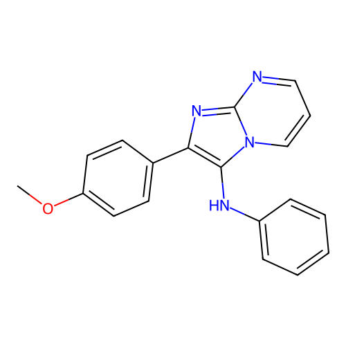 2-(4-methoxyphenyl)-N-phenylimidazo[1,2-a]pyrimidin-3-amine structure