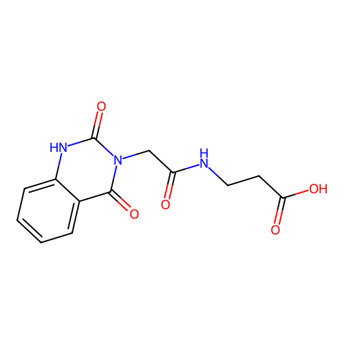 3-(2-(2,4-dioxo-1,2-dihydroquinazolin-3(4H)-yl)acetamido)propanoic acid structure