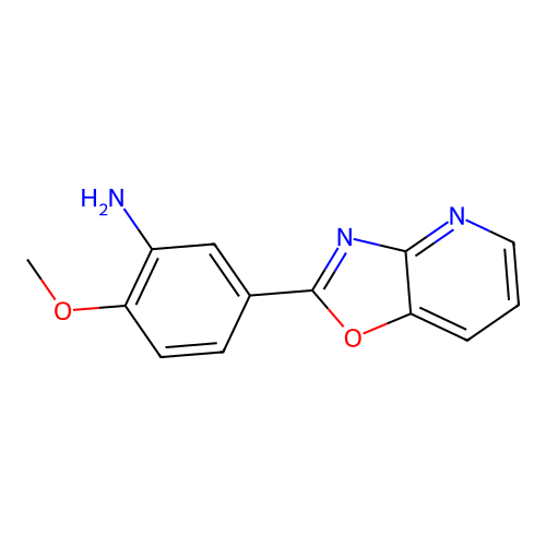2-Methoxy-5-([1,3]oxazolo[4,5-b]pyridin-2-yl)aniline structure