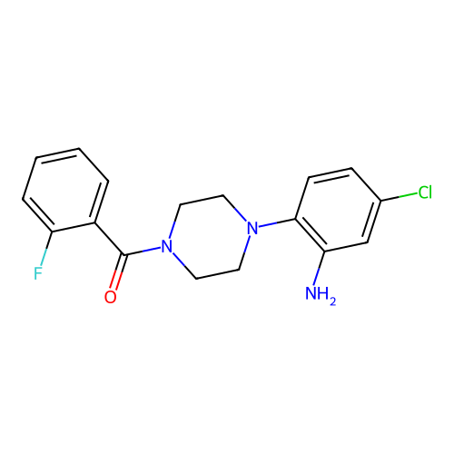 (5-Chloro-2-[4-(2-fluorobenzoyl)piperazin-1-yl]phenyl)amine structure