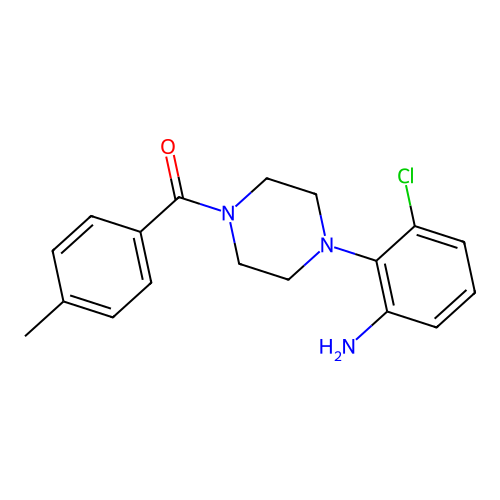 {3-Chloro-2-[4-(4-methylbenzoyl)piperazin-1-yl]phenyl}amine structure