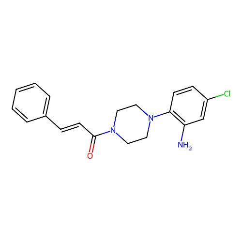 [5-Chloro-2-(4-cinnamoylpiperazin-1-yl)phenyl]amine structure
