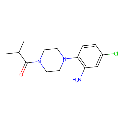 [5-Chloro-2-(4-isobutyrylpiperazin-1-yl)phenyl]amine structure
