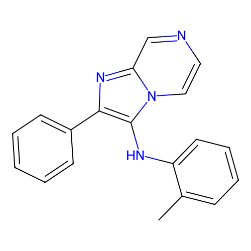 N-(2-methylphenyl)-2-phenylimidazo[1,2-a]pyrazin-3-amine structure