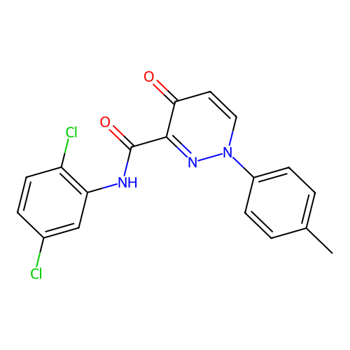 N-(2,5-dichlorophenyl)-1-(4-methylphenyl)-4-oxo-1,4-dihydropyridazine-3-carboxamide structure