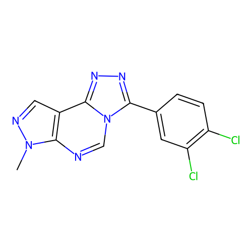 3-(3,4-dichlorophenyl)-7-methyl-7H-pyrazolo[4,3-e][1,2,4]triazolo[4,3-c]pyrimidine structure