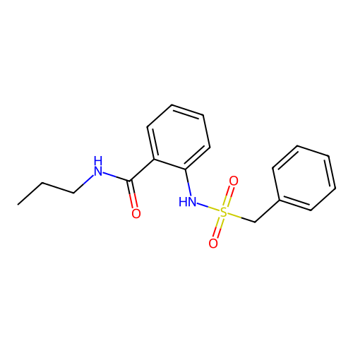 2-(benzylsulfonylamino)-N-propylbenzamide structure