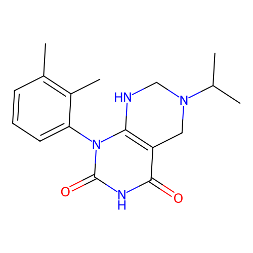 1-(2,3-dimethylphenyl)-6-isopropyl-5,6,7,8-tetrahydropyrimido[4,5-d]pyrimidine-2,4(1H,3H)-dione structure