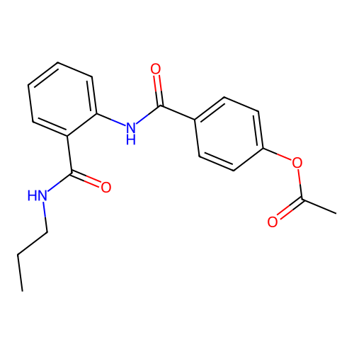 4-{[2-(Propylcarbamoyl)phenyl]carbamoyl}phenyl acetate structure