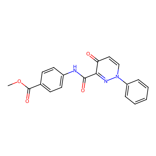 Methyl 4-{[(4-oxo-1-phenyl-1,4-dihydropyridazin-3-yl)carbonyl]amino}benzoate structure