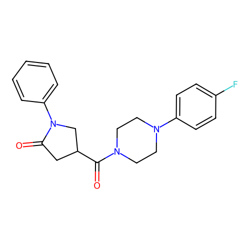 4-[4-(4-Fluorophenyl)piperazine-1-carbonyl]-1-phenylpyrrolidin-2-one structure