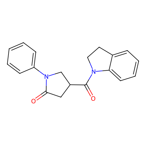 4-(2,3-Dihydroindole-1-carbonyl)-1-phenylpyrrolidin-2-one structure