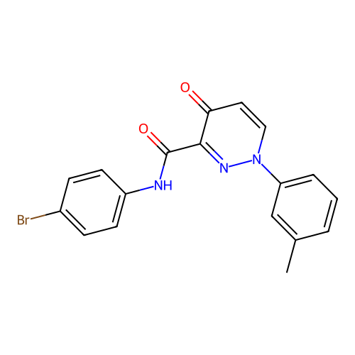 N-(4-bromophenyl)-1-(3-methylphenyl)-4-oxo-1,4-dihydropyridazine-3-carboxamide structure