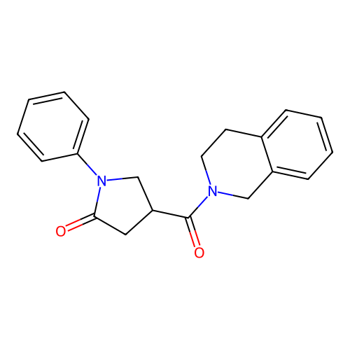 4-(3,4-dihydroisoquinolin-2(1H)-ylcarbonyl)-1-phenylpyrrolidin-2-one structure