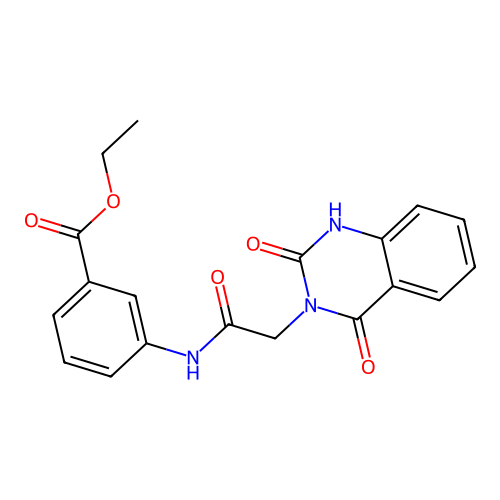ethyl 3-{[(2-hydroxy-4-oxoquinazolin-3(4H)-yl)acetyl]amino}benzoate structure