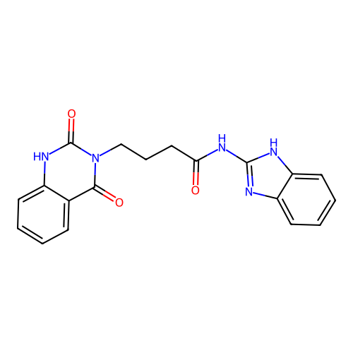 N-(1H-benzimidazol-2-yl)-4-(2-hydroxy-4-oxoquinazolin-3(4H)-yl)butanamide structure