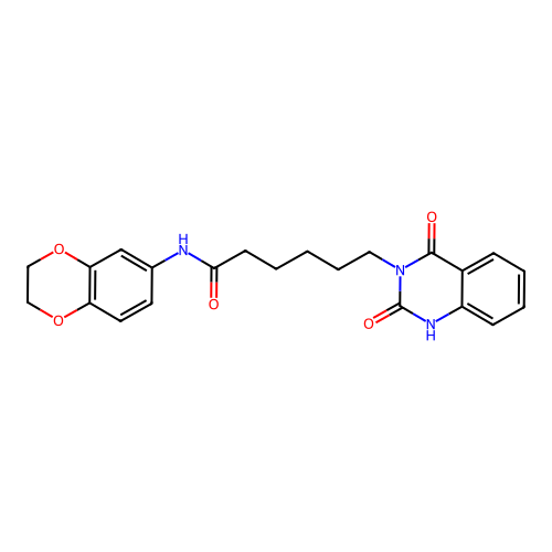 N-(2,3-dihydrobenzo[b][1,4]dioxin-6-yl)-6-(2,4-dioxo-1,2-dihydroquinazolin-3(4H)-yl)hexanamide structure