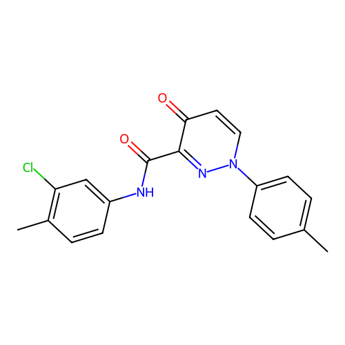 N-(3-chloro-4-methylphenyl)-1-(4-methylphenyl)-4-oxo-1,4-dihydropyridazine-3-carboxamide structure