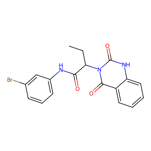 N-(3-bromophenyl)-2-(2-hydroxy-4-oxoquinazolin-3(4H)-yl)butanamide structure