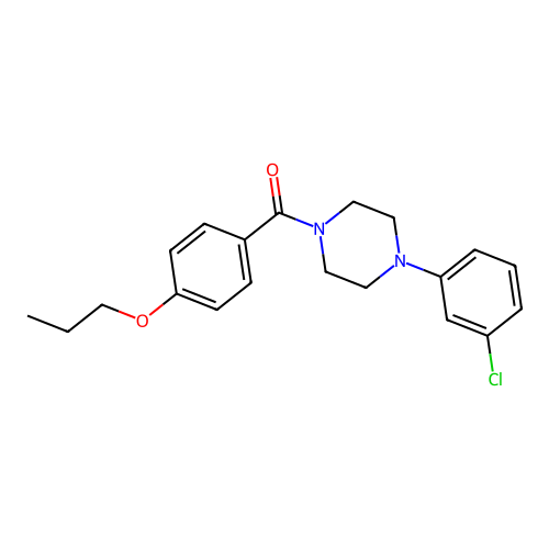 [4-(3-Chlorophenyl)piperazin-1-yl]-(4-propoxyphenyl)methanone structure