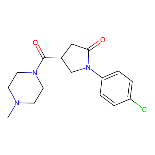 1-(4-Chlorophenyl)-4-(4-methylpiperazine-1-carbonyl)pyrrolidin-2-one structure
