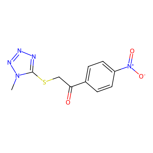2-(1-Methyltetrazol-5-yl)sulfanyl-1-(4-nitrophenyl)ethanone structure