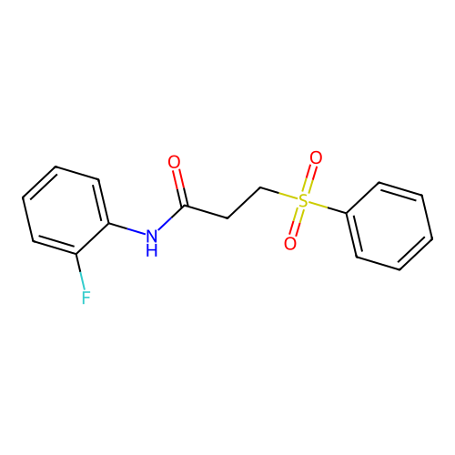 N-(2-fluorophenyl)-3-(phenylsulfonyl)propanamide structure