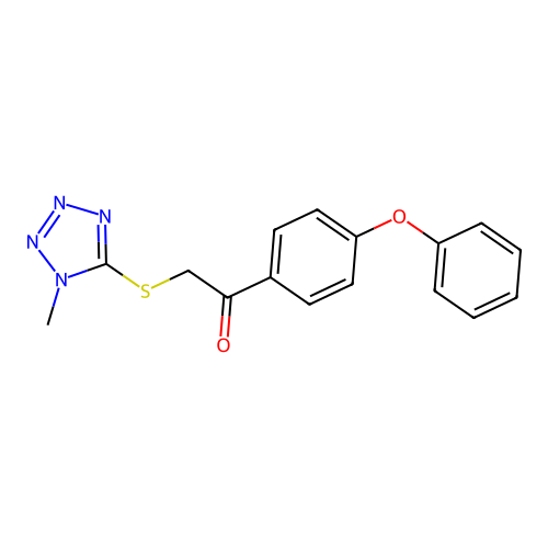 2-(1-Methyltetrazol-5-yl)sulfanyl-1-(4-phenoxyphenyl)ethanone structure