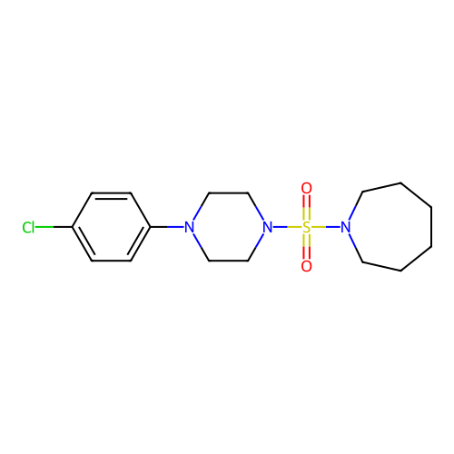 1-((4-(4-Chlorophenyl)piperazin-1-yl)sulfonyl)azepane structure
