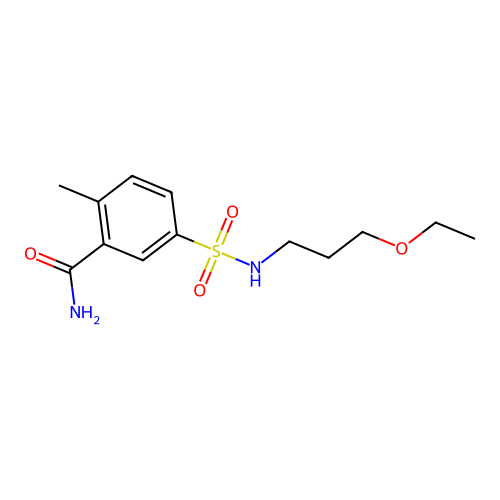 5-[(3-Ethoxypropyl)sulfamoyl]-2-methylbenzamide structure