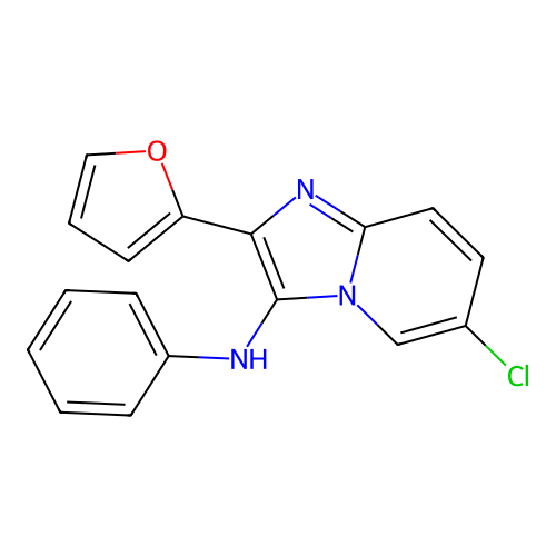 6-chloro-2-(furan-2-yl)-N-phenylimidazo[1,2-a]pyridin-3-amine structure