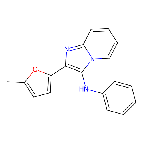 2-(5-methylfuran-2-yl)-N-phenylimidazo[1,2-a]pyridin-3-amine structure
