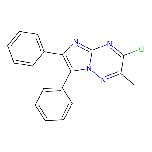 3-Chloro-2-methyl-6,7-diphenylimidazo[1,2-b][1,2,4]triazine structure