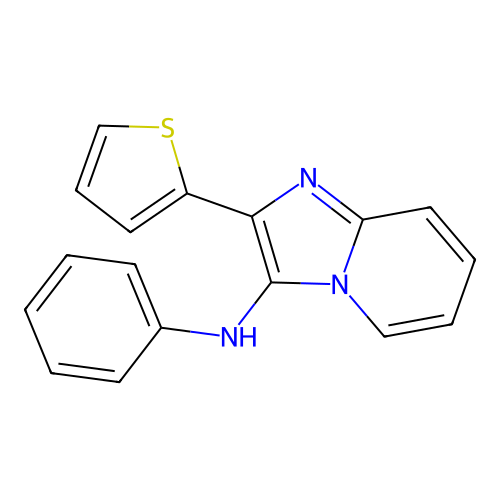 N-phenyl-2-(thiophen-2-yl)imidazo[1,2-a]pyridin-3-amine structure