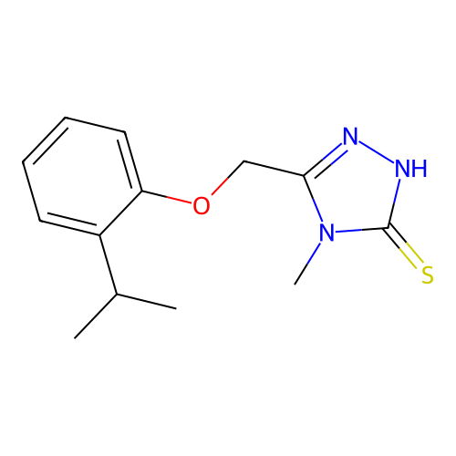 5-(2-Isopropyl-phenoxymethyl)-4-methyl-4H-[1,2,4]triazole-3-thiol structure
