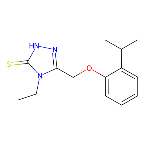 4-Ethyl-5-(2-isopropyl-phenoxymethyl)-4H-[1,2,4]triazole-3-thiol structure