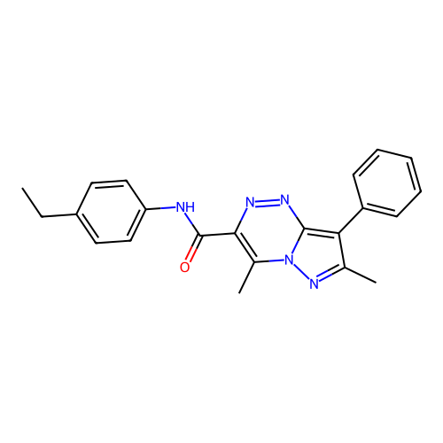 N-(4-ethylphenyl)-4,7-dimethyl-8-phenylpyrazolo[5,1-c][1,2,4]triazine-3-carboxamide structure